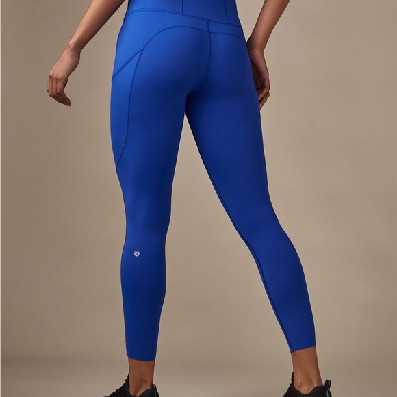 lululemon athletica Pants - Lululemon Athletica Fast & Free 7/8 Tight (Nulux 25") Jet Stream Blue